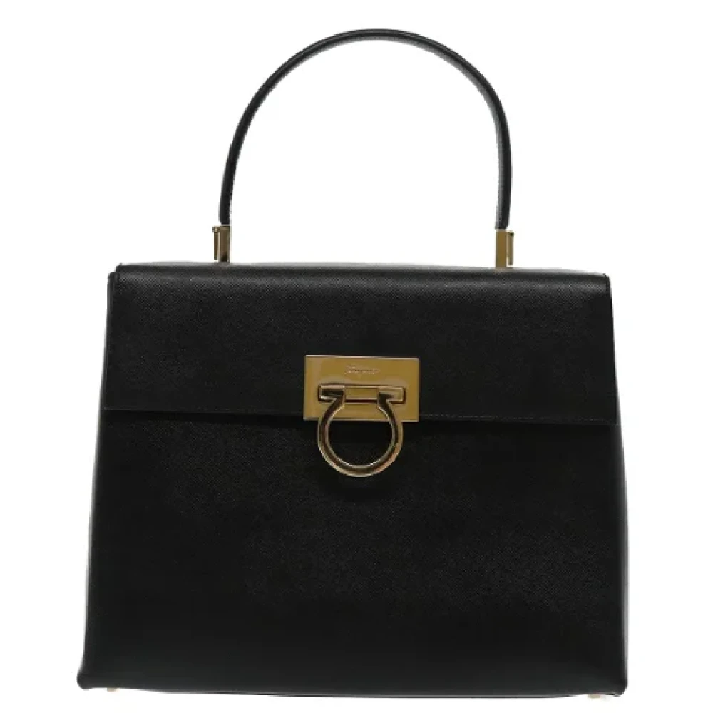 Salvatore Ferragamo Pre-owned Leather handbags Black Dames