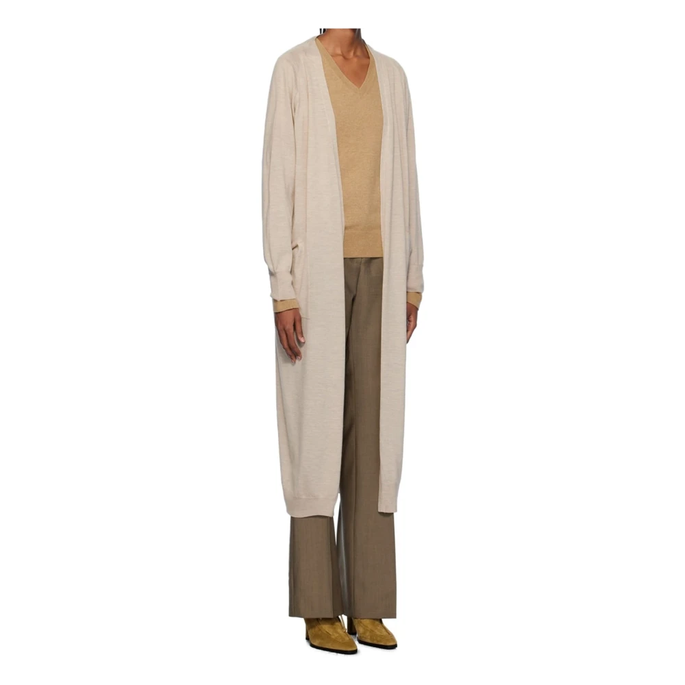 Max Mara Kasjmier vest met V-hals en zakken Beige Dames