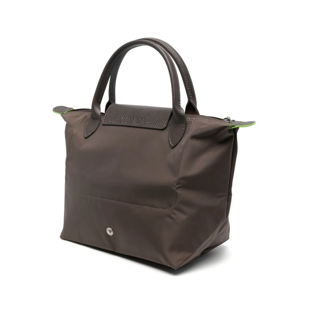 Longchamp Bruine Canvas Foldover Top Tas Brown Dames