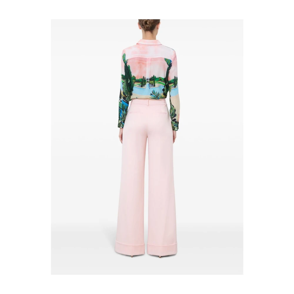 alice + olivia Grafische Print MultiColour Top met Roze Accents Multicolor Dames
