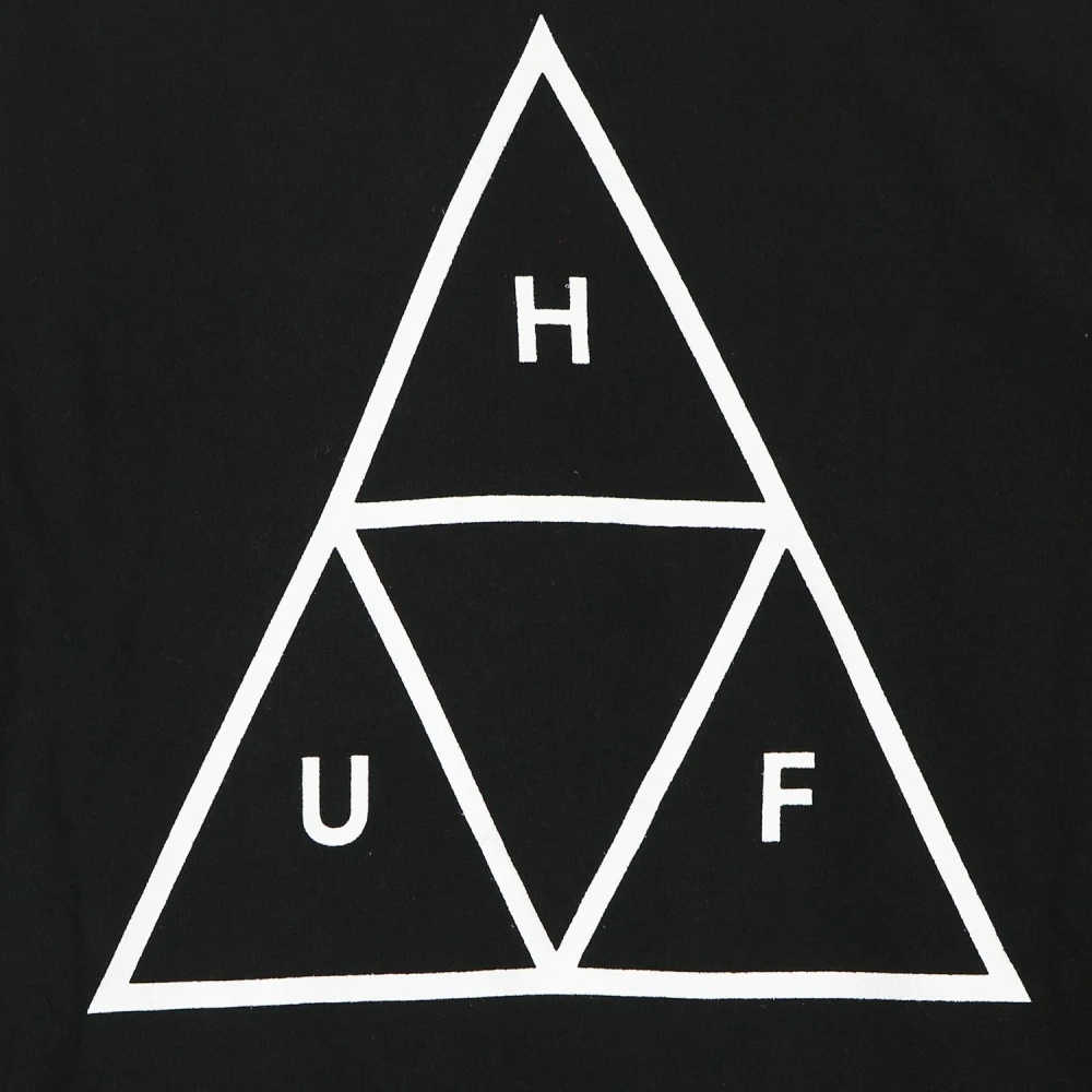 HUF Zwarte Crew Neck Sweatshirt Stijlvol Comfort Black Heren