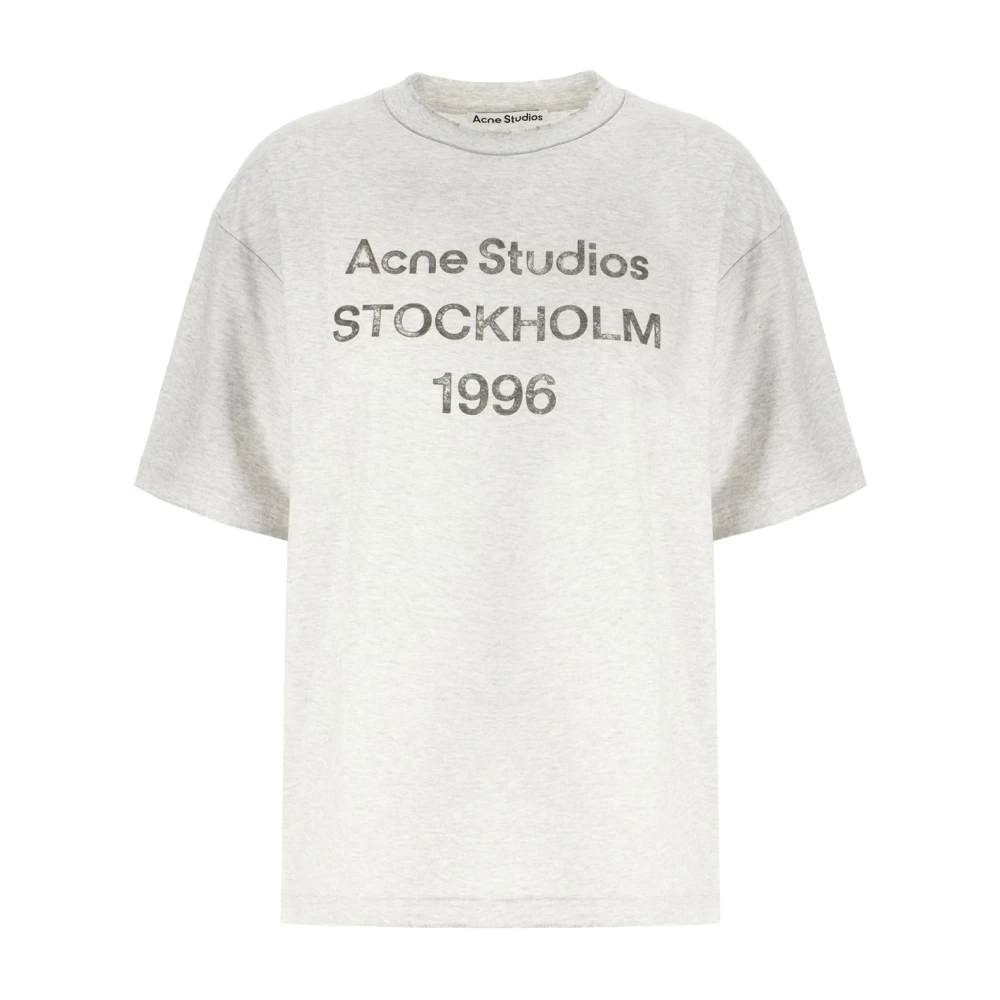 Acne Studios Casual Katoenen T-Shirt voor Mannen Gray Dames