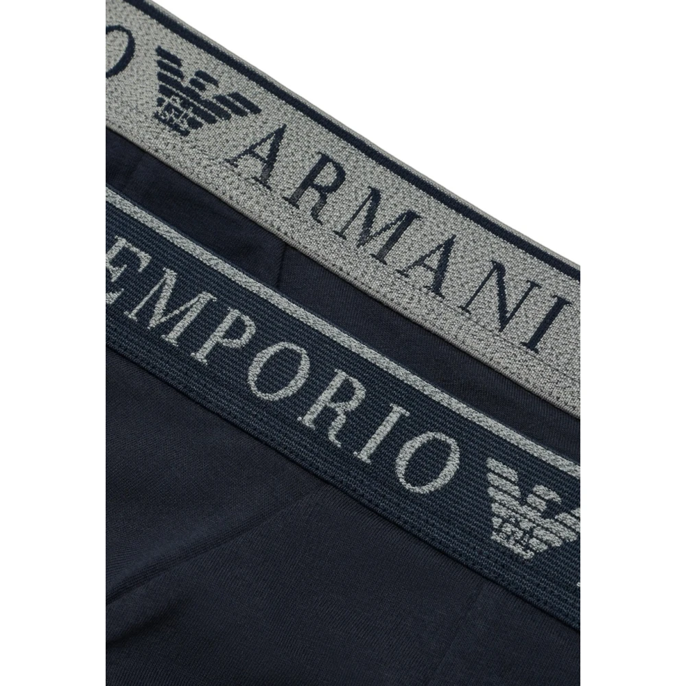 Emporio Armani Logo Endurance Slip in Jersey Blue Heren