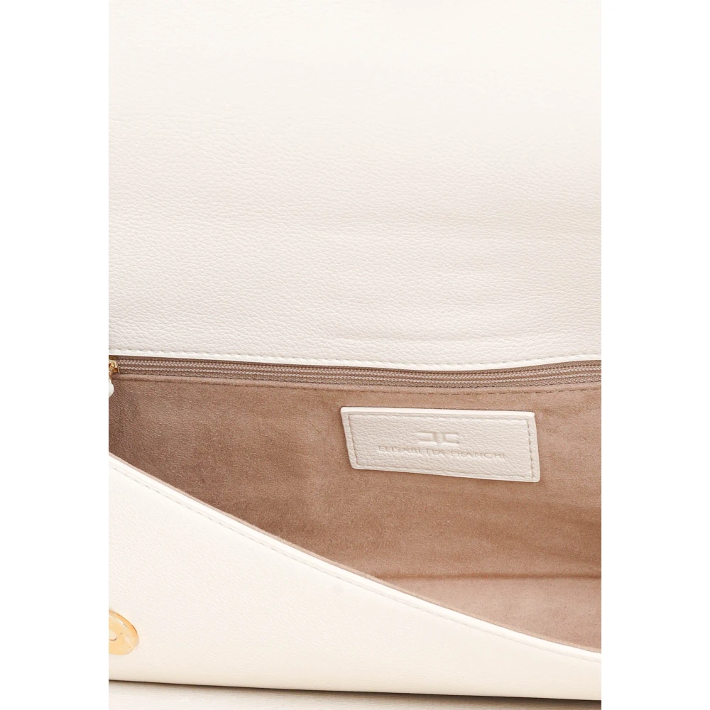 Elisabetta Franchi Witte Synthetisch Leren Clutch Tas Yellow Dames
