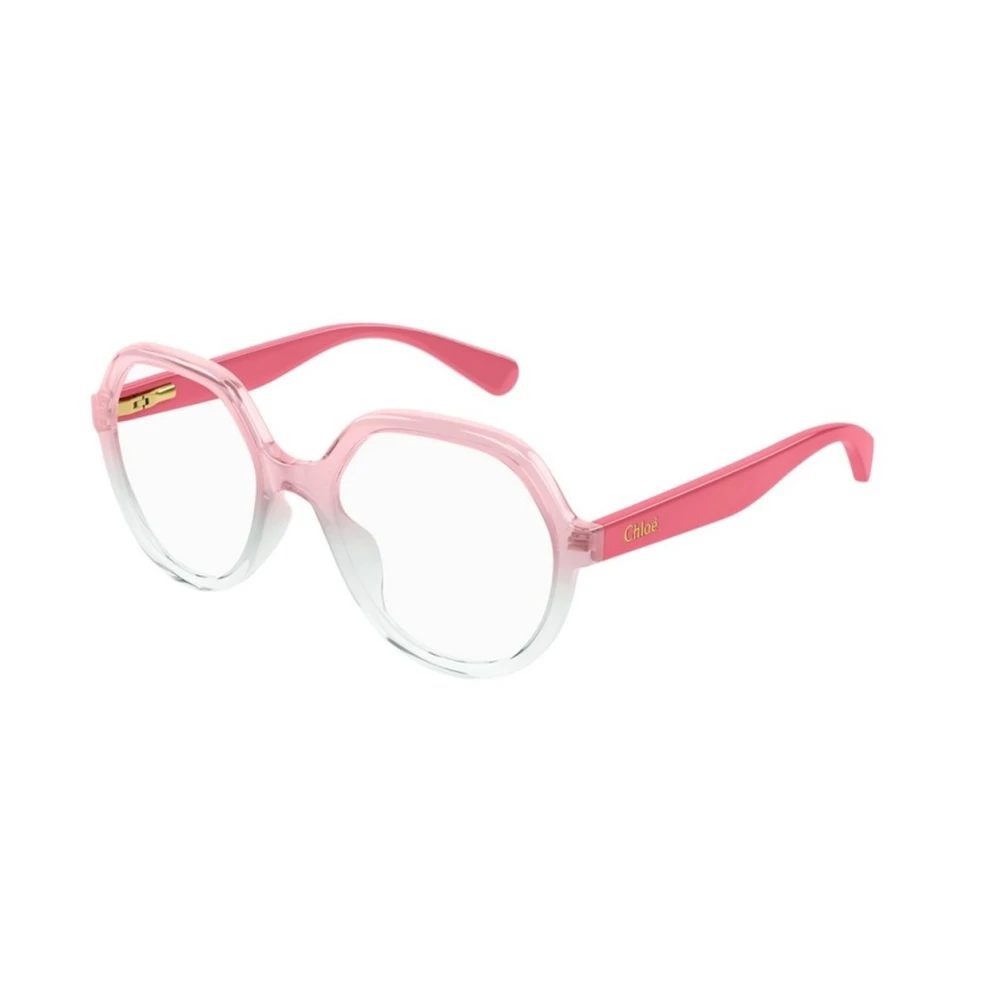 Chloé Unisex Pink Glasses, 48 Mm, Junior Round Frame