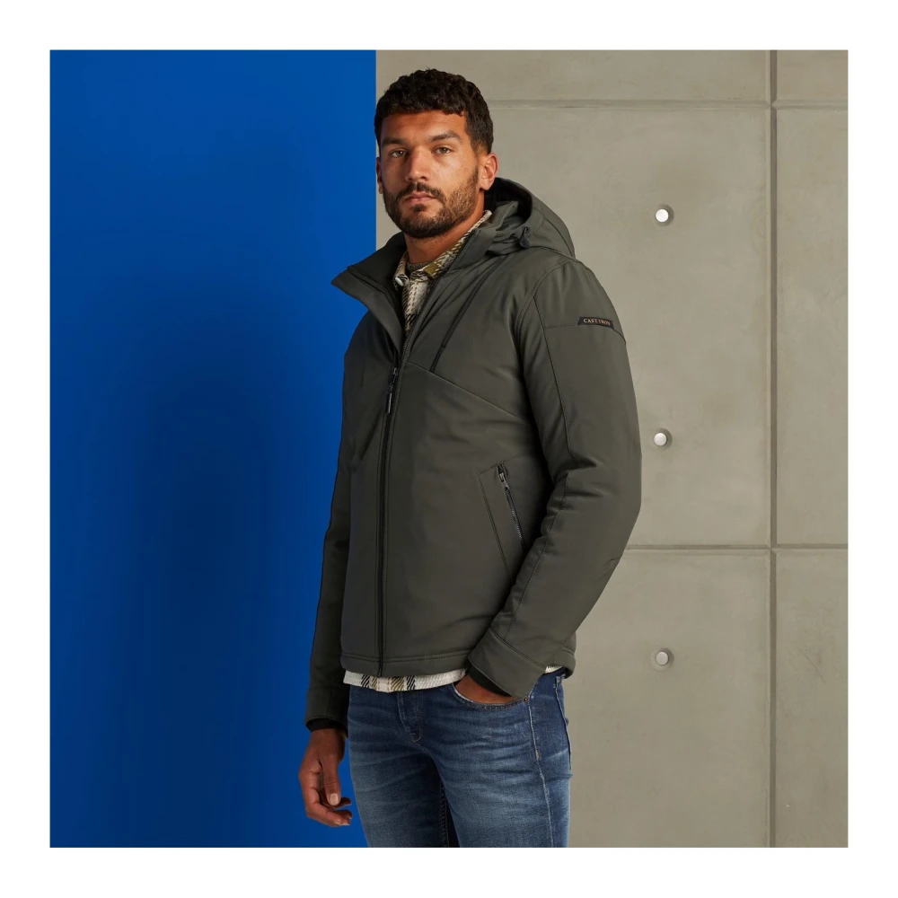 Cast Iron Superbolt Softshell Jas met Afneembare Capuchon Green Heren