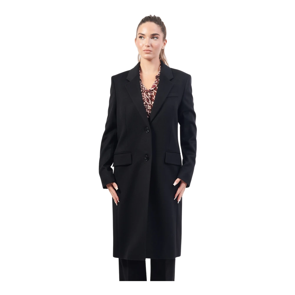 Hugo Boss Zwarte Formele Slim Fit Jas Black Dames
