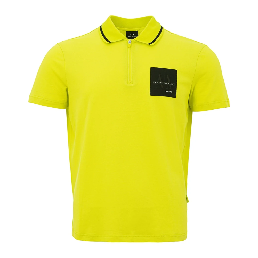 Armani Exchange Gele Organisch Katoenen Polo Shirt Yellow Heren