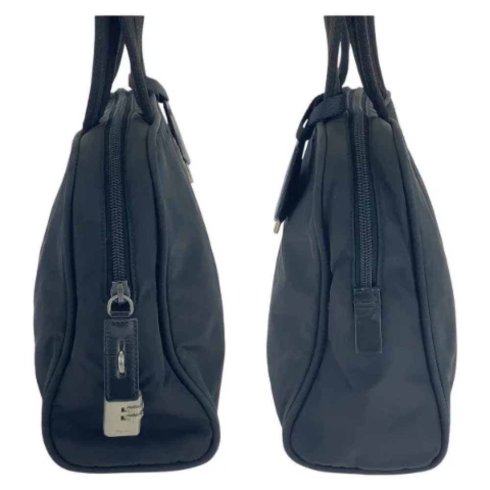 Prada Vintage Pre-owned Canvas handbags Black Dames