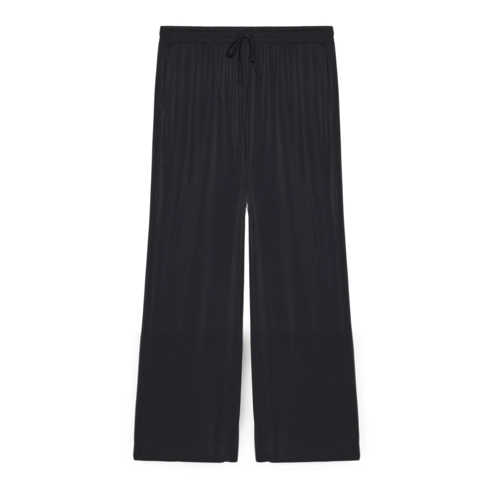 Fiorella Rubino Wijde Pijp Jersey Joggers Black Dames
