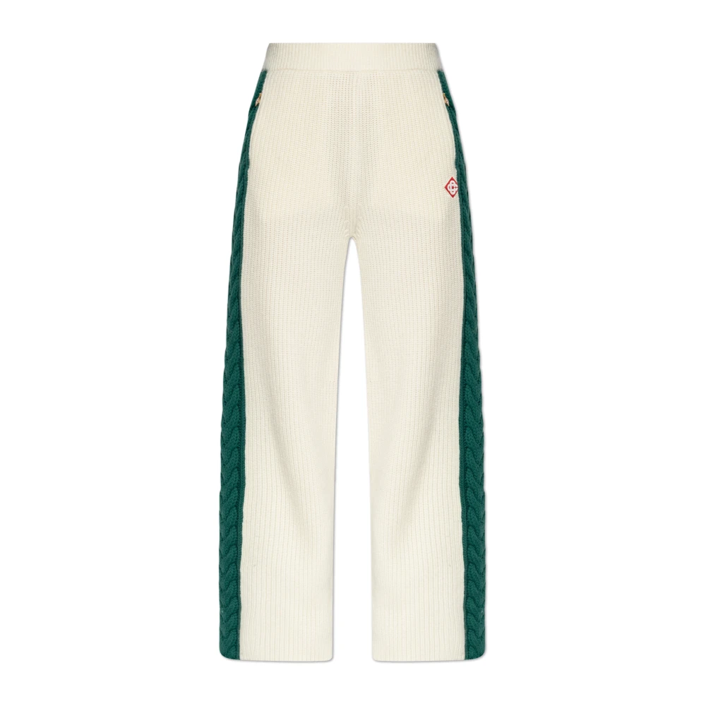 Casablanca Wollen broek met logo Beige Dames