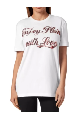 T-Shirt Med Paljettbokstäver
