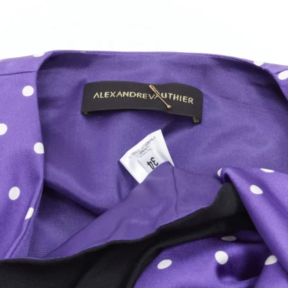 Alexandre Vauthier Pre-owned Silk dresses Purple Dames