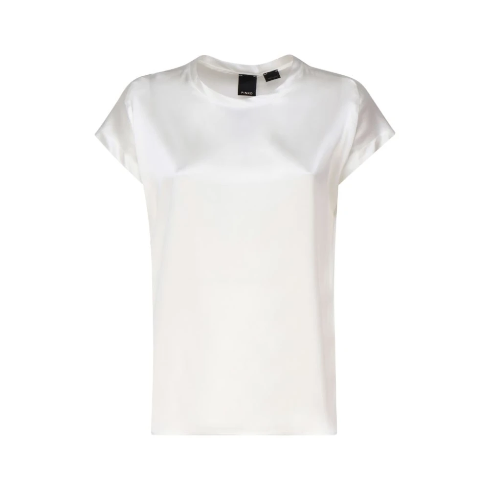Pinko Witte T-shirts Polos voor Dames White Dames