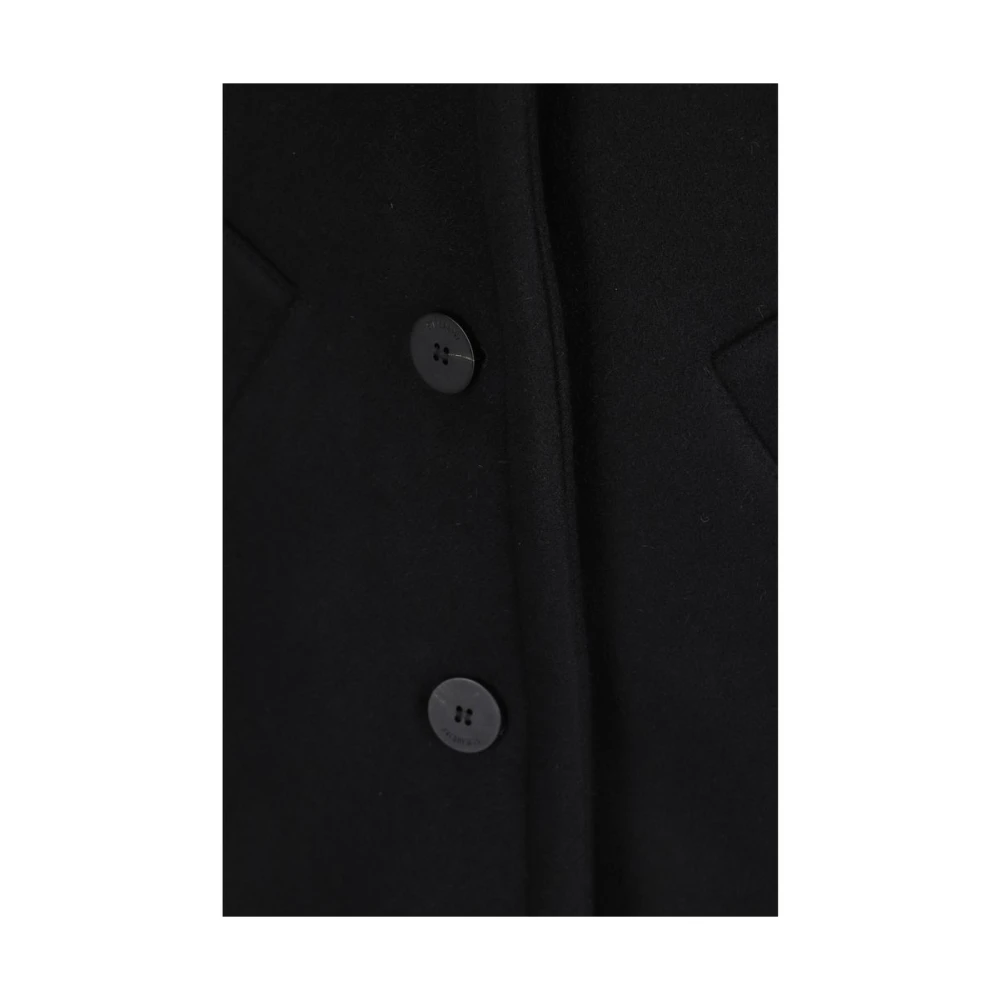 Jacquemus Korte wollen jas Caruso stijl Black Dames