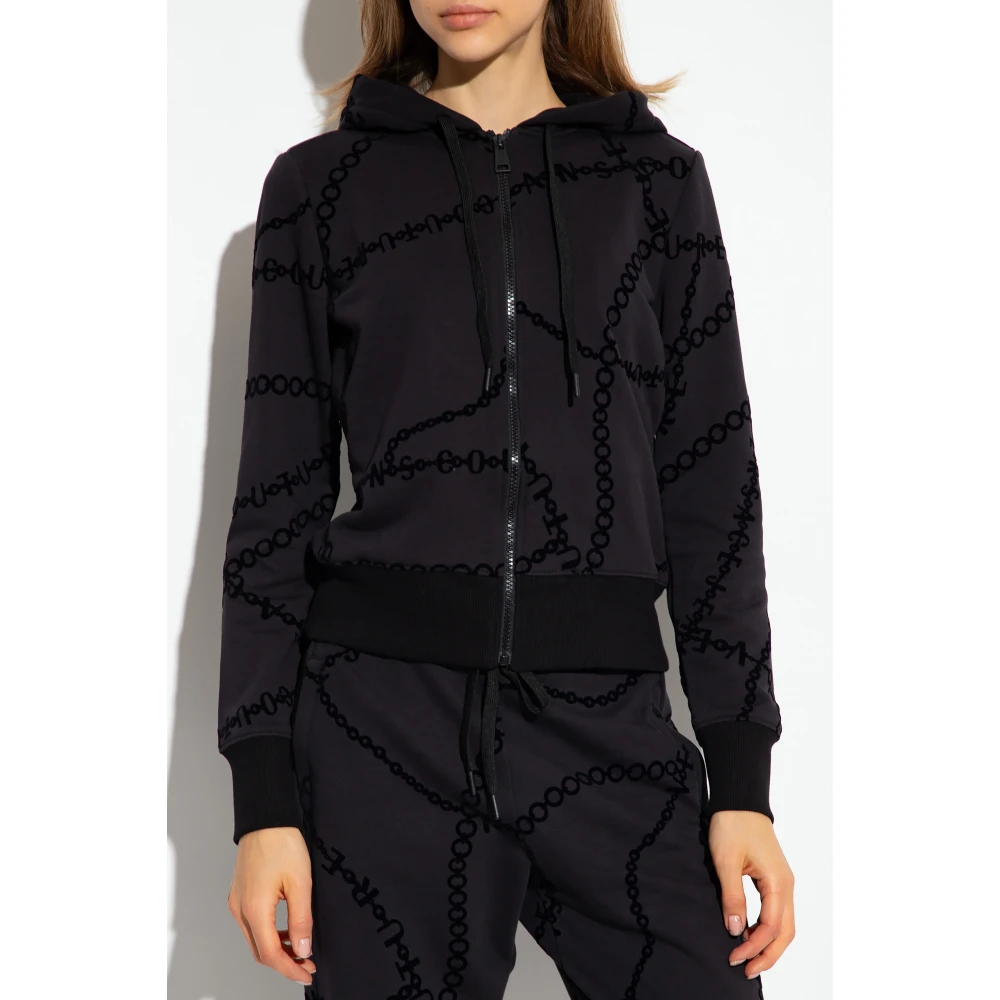 Versace Jeans Couture Rits hoodie Black Dames