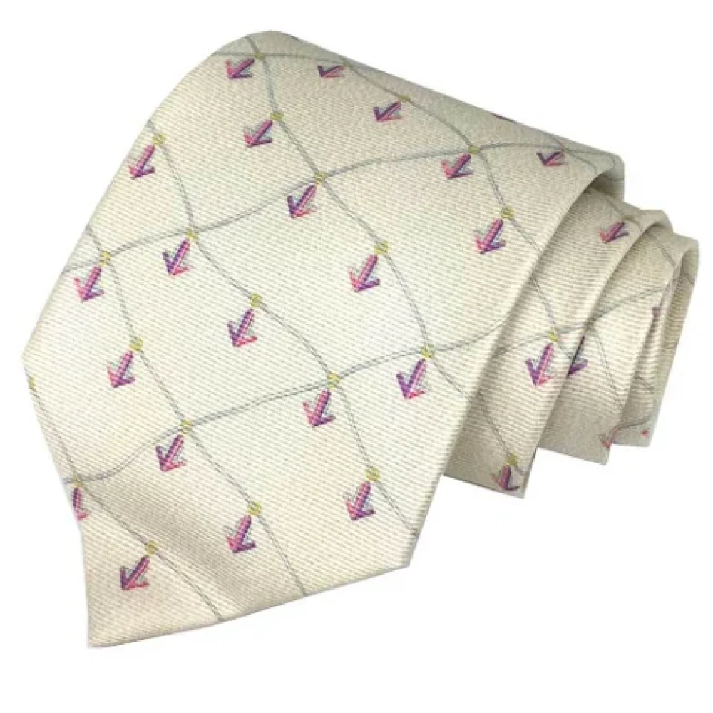 Bvlgari Vintage Pre-owned Silk home-office Beige Heren