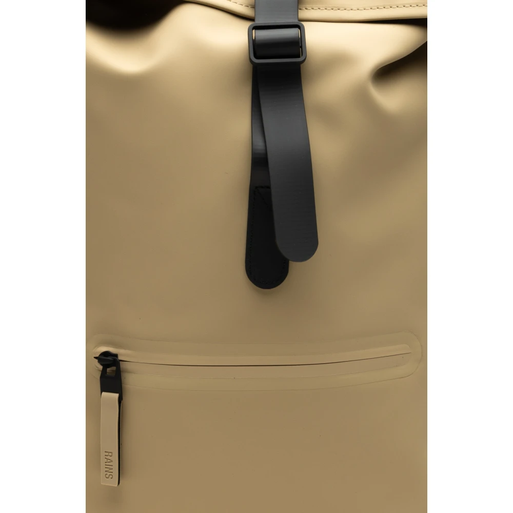 Rains Roltop Rugzak Waterdicht Minimalistische Stijl Beige Heren