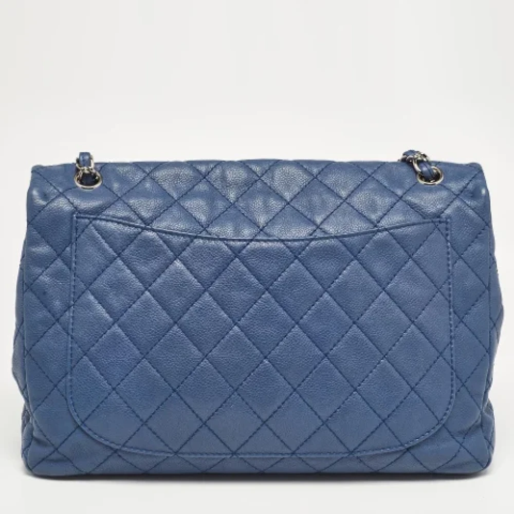 Chanel Vintage Pre-owned Leather chanel-bags Blue Dames