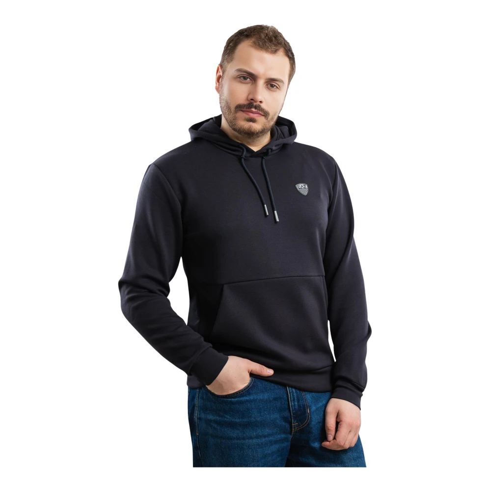 Emporio Armani Ea7 Herr Blå Sweatshirts & Hoodies L, Polyester, Sweatshirt Ea7 Emporio