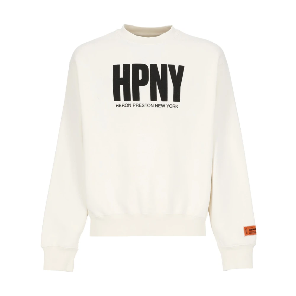 Heron Preston Witte Crew Neck Sweatshirt White Heren