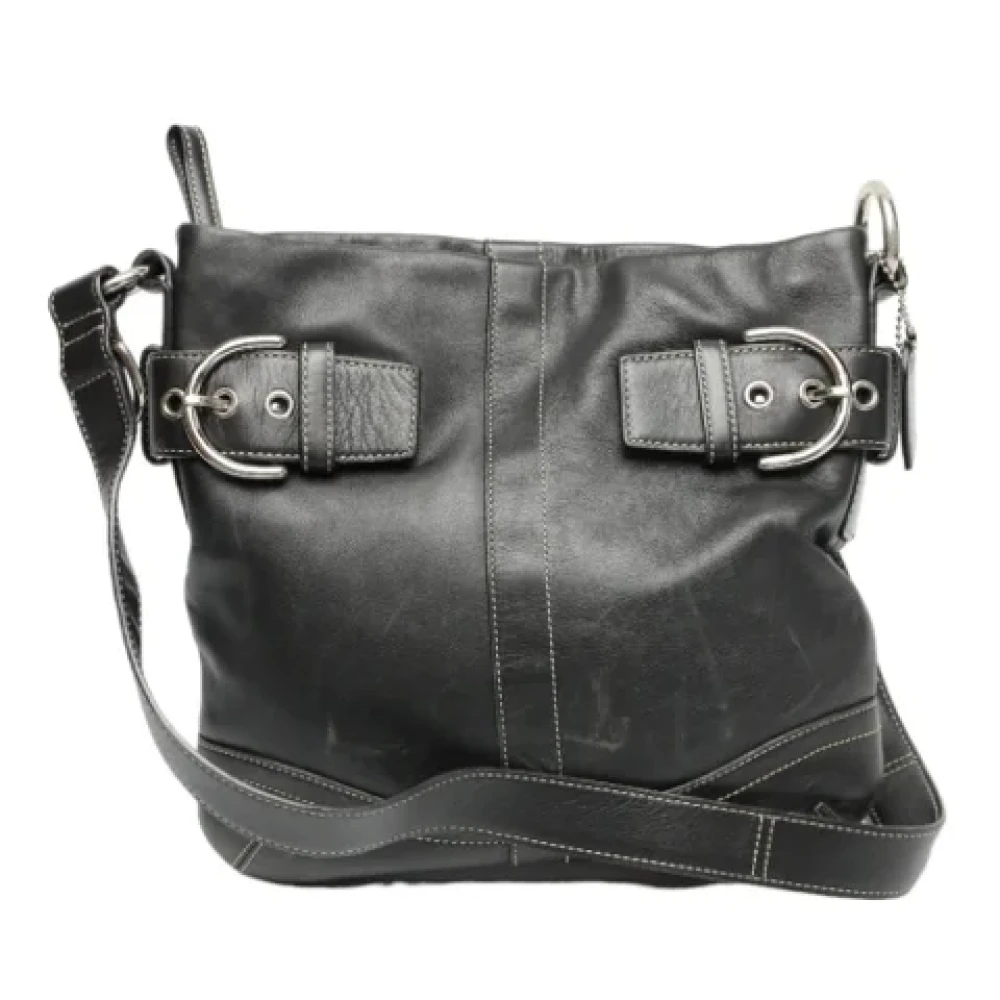Coach Pre-owned Leather shoulder-bags Black Dames