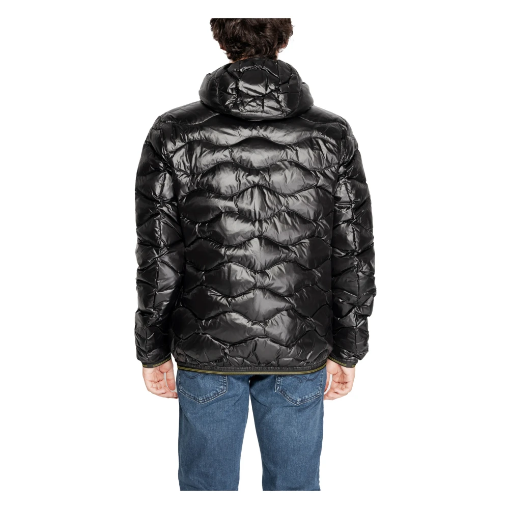 Blauer Zwarte Zip-up Hoodie Jas Mannen Black Heren