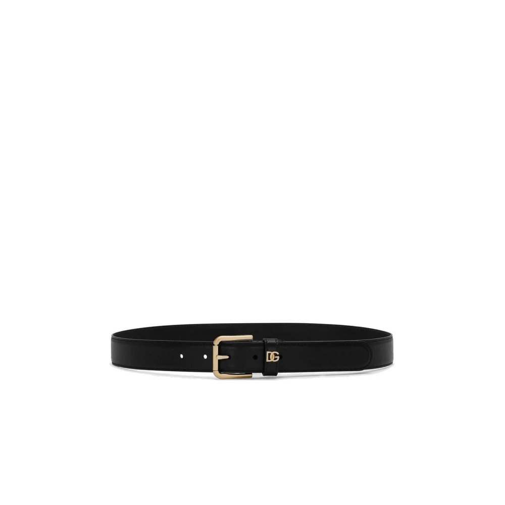 Dolce & Gabbana Women's Black Calfskin Regular Belt