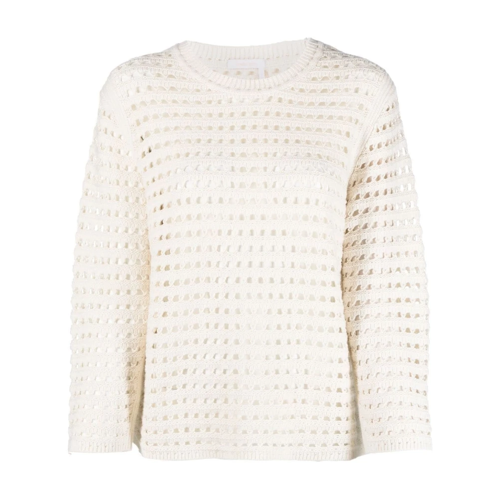 See by Chloé Casual Wit Wol Katoen Trui White Dames