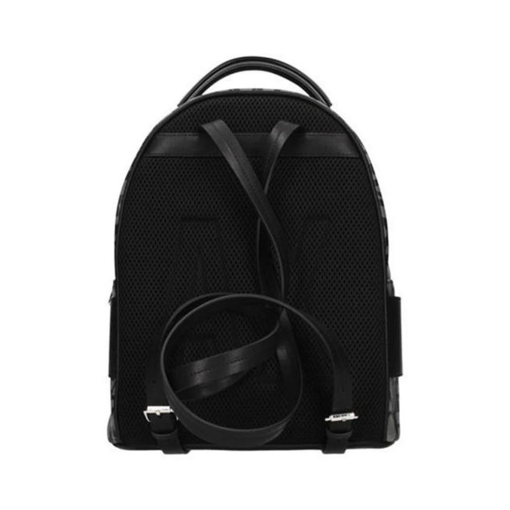 Armani Exchange Katoenen Rugzak met Meerdere Compartimenten Black Dames