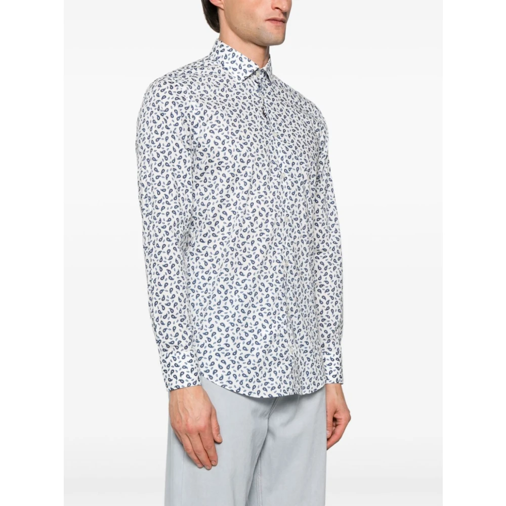 ETRO Witte Button-Up Overhemd Lange Mouw White Heren