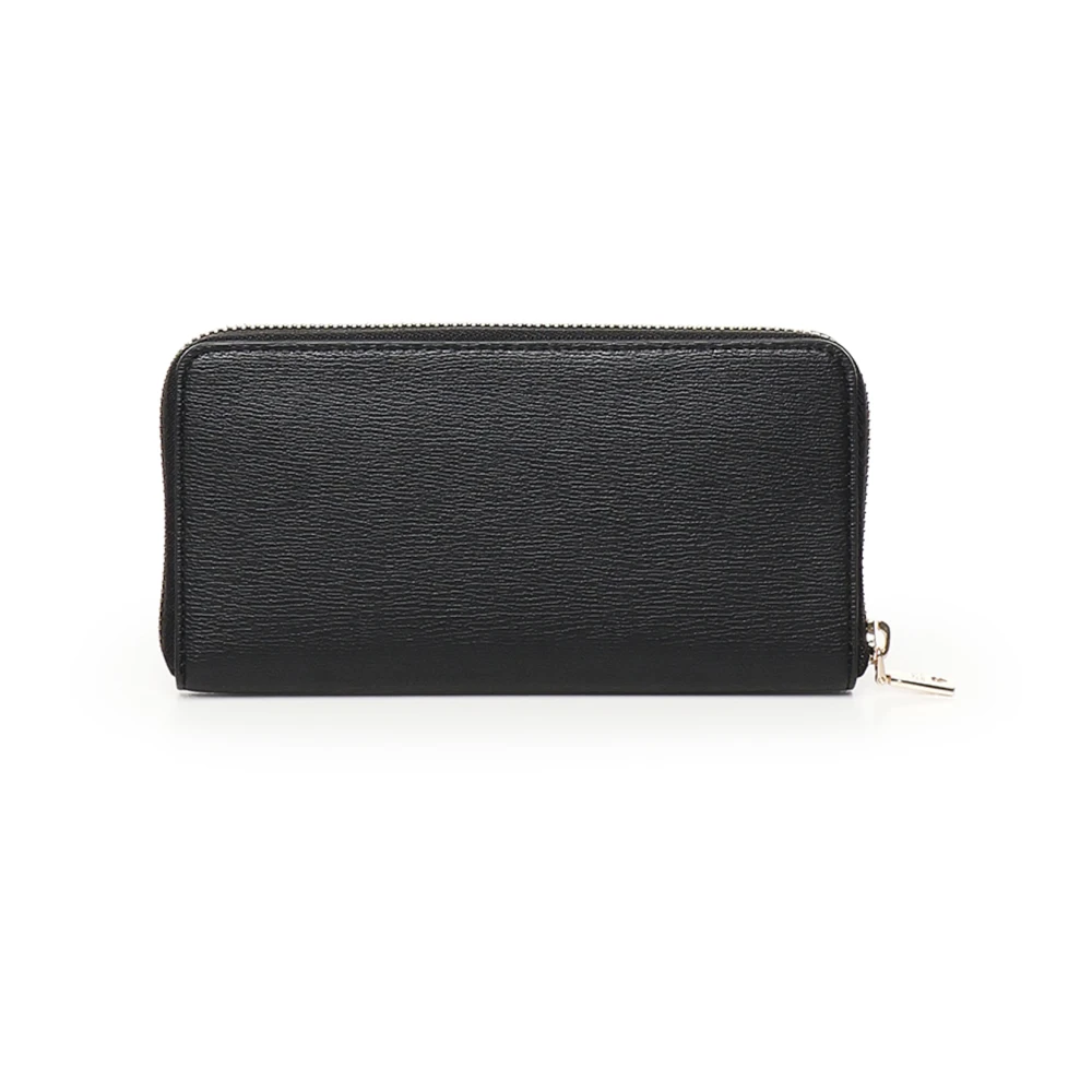 Love Moschino Zwarte Portemonnee met Logo Ritssluiting Black Dames