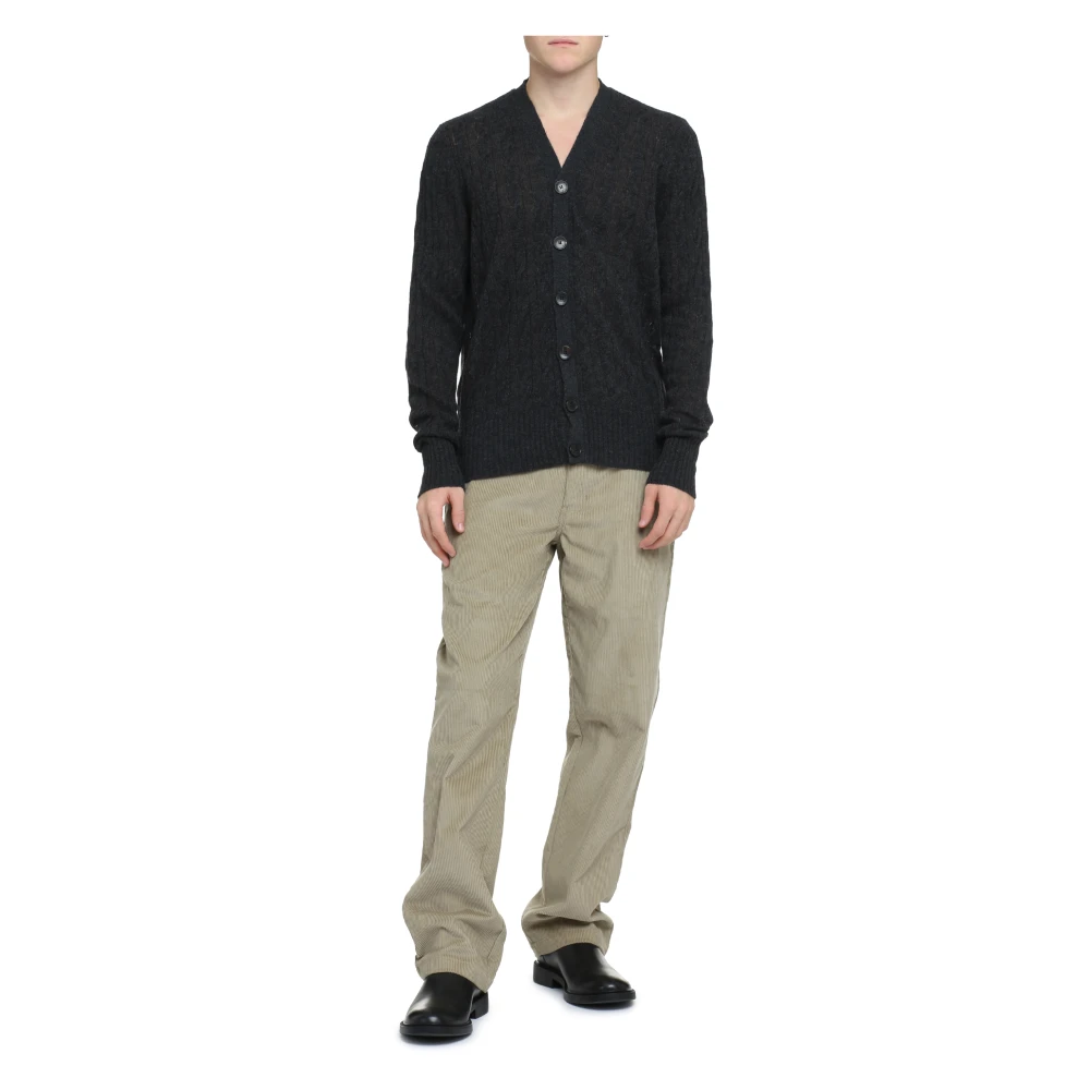 ETRO Cashmere Kabelgebreide Vest Gray Heren