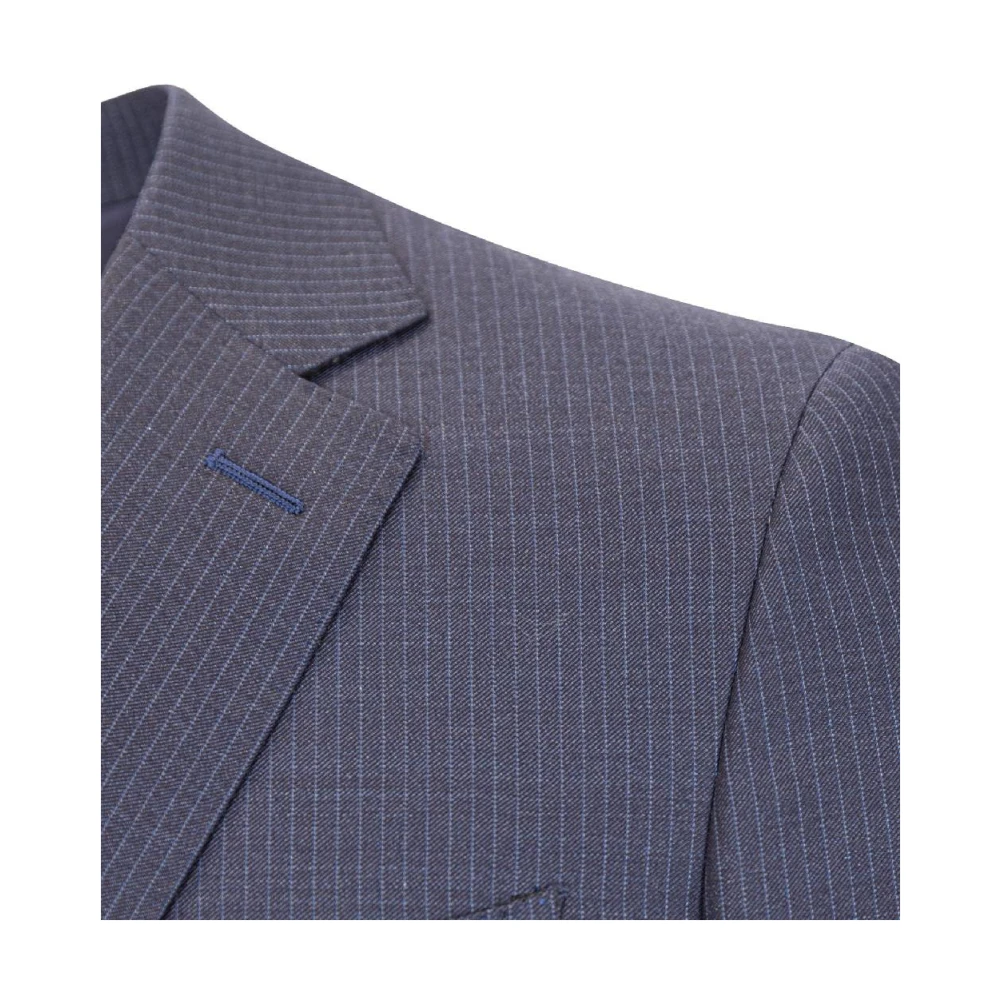 Canali Gestreept Wollen Pak Blue Heren