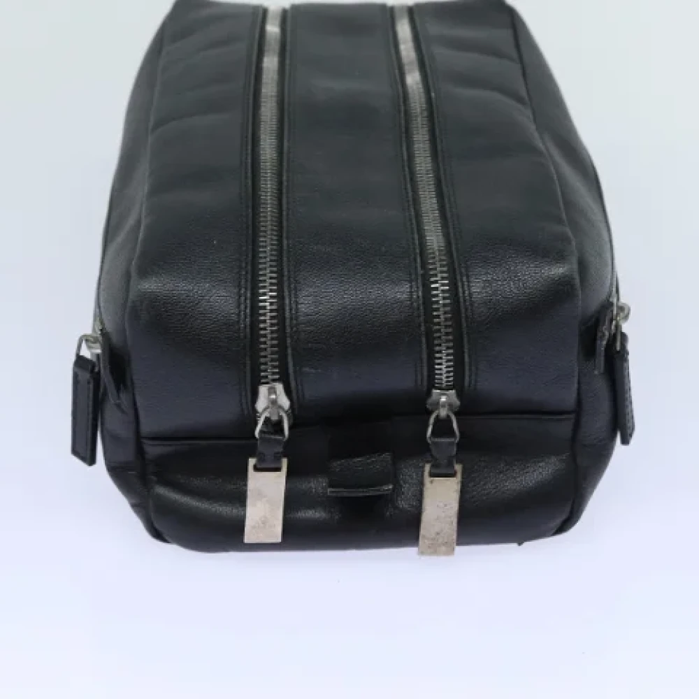 Gucci Vintage Pre-owned Leather clutches Black Dames
