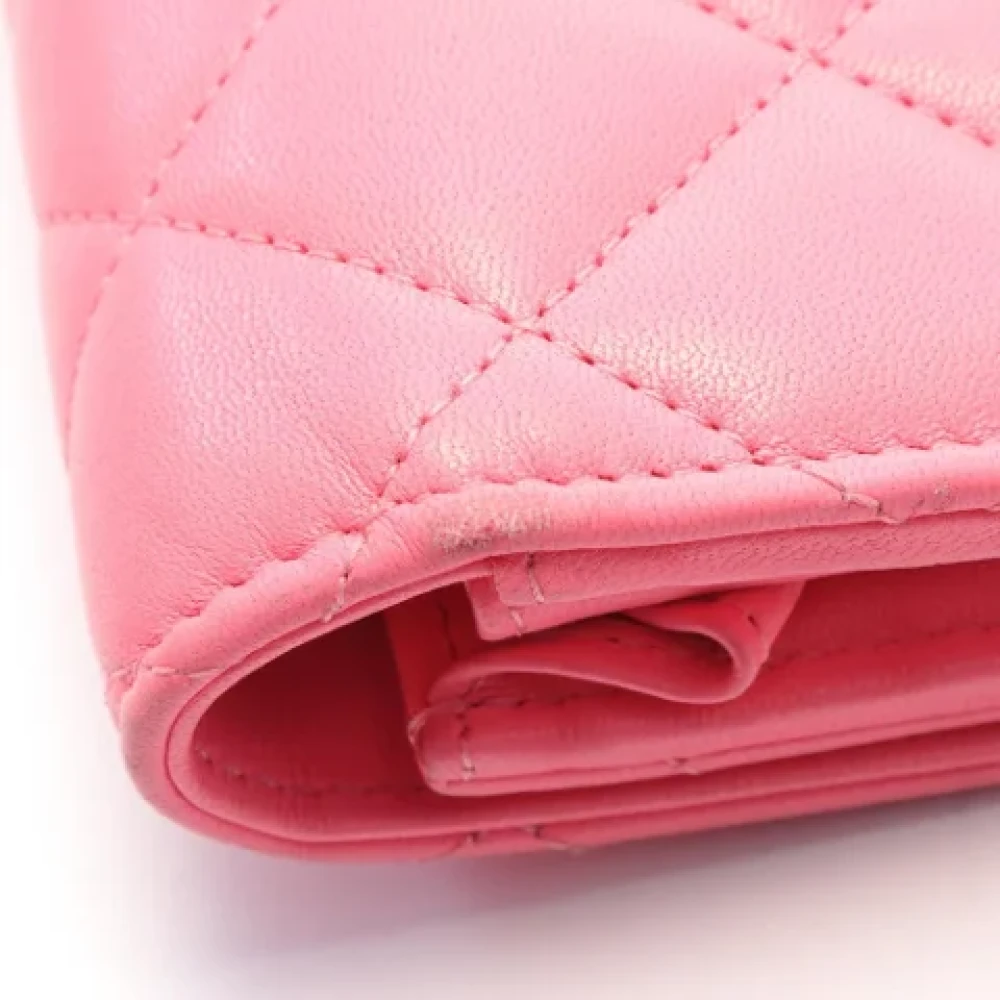 Chanel Vintage Pre-owned Leather wallets Pink Dames