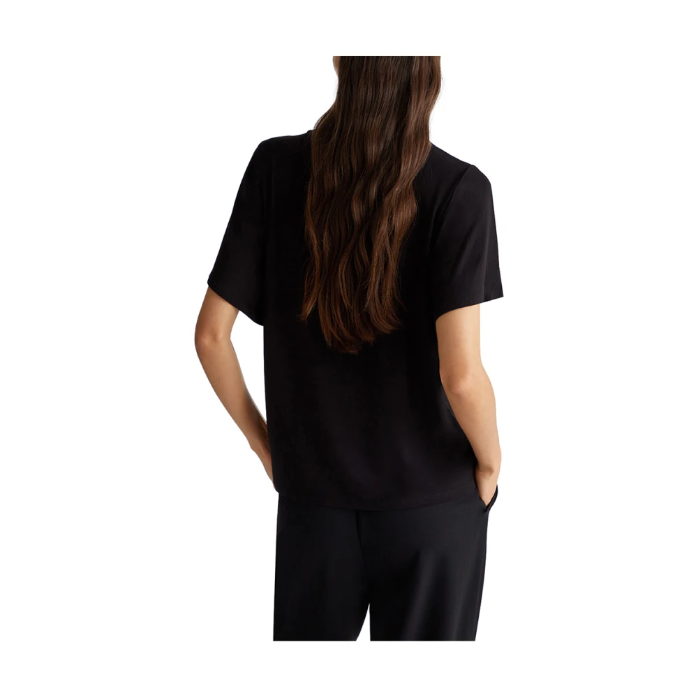 Liu Jo Zwart Trendy Logo Print T-shirt Black Dames
