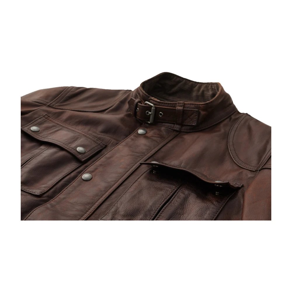 Belstaff Legacy Hand Waxed Leren Jas Brown Heren