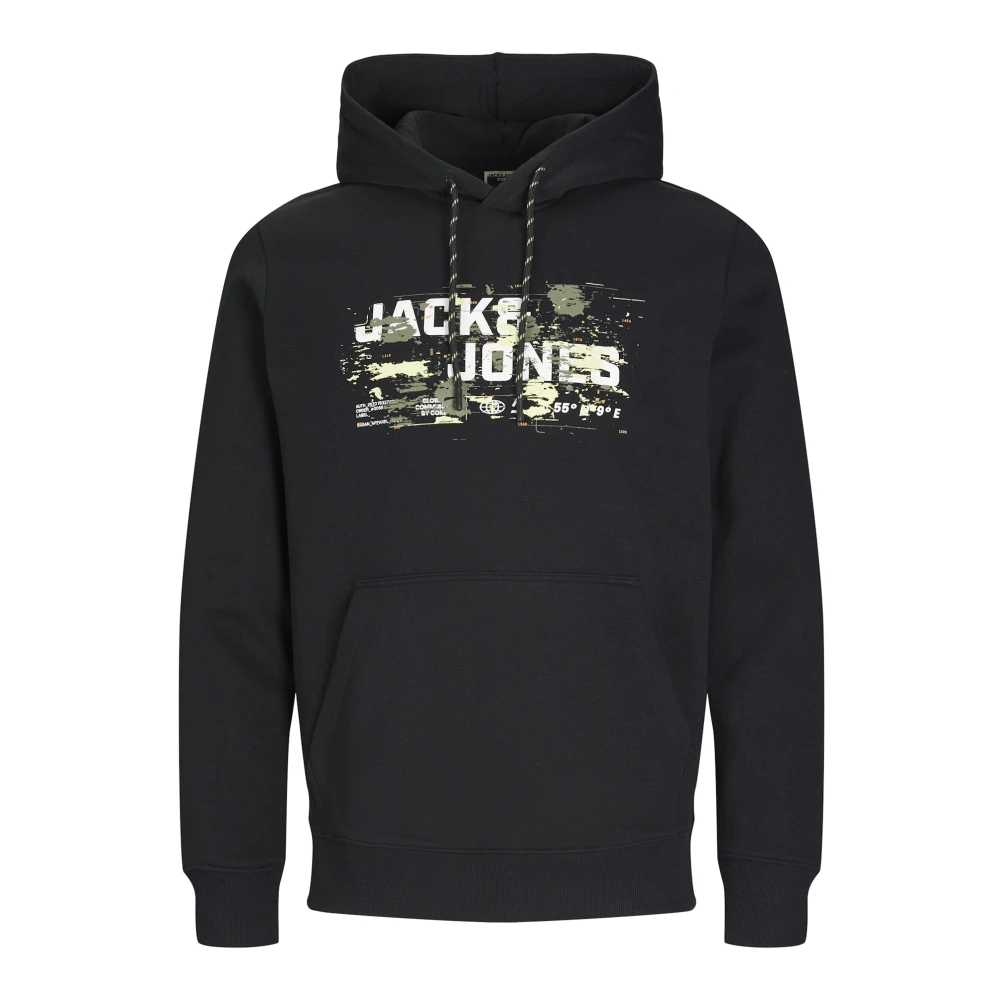 jack & jones Outdoor Hoodie met Stijlvolle Details Black Heren