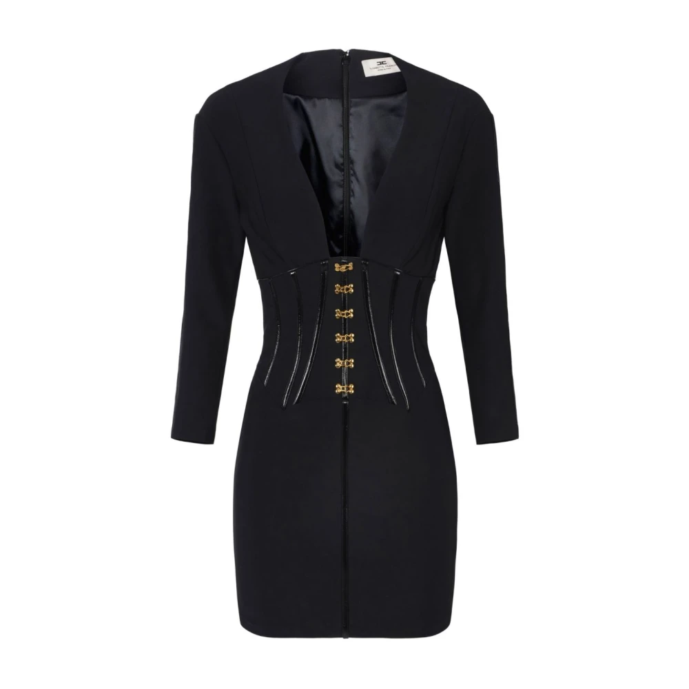 Elisabetta Franchi Black Short Dresses, Female, L, Short Dress