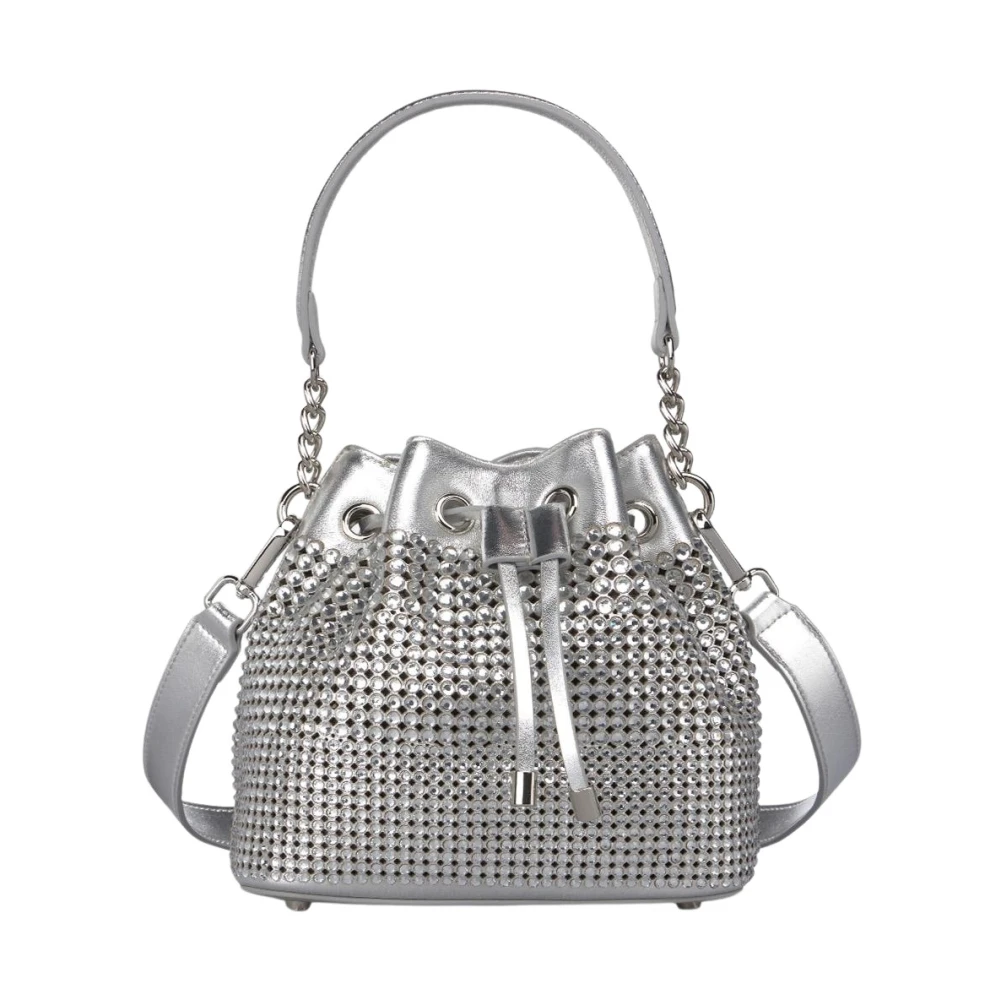 Alma En Pena Women's Gray Rhinestone Bucket Bag