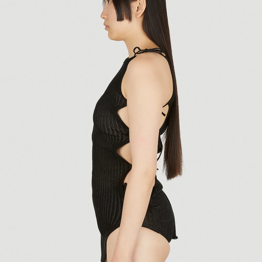 A. Roege Hove Moderne Katoenen String Shrug Black Dames