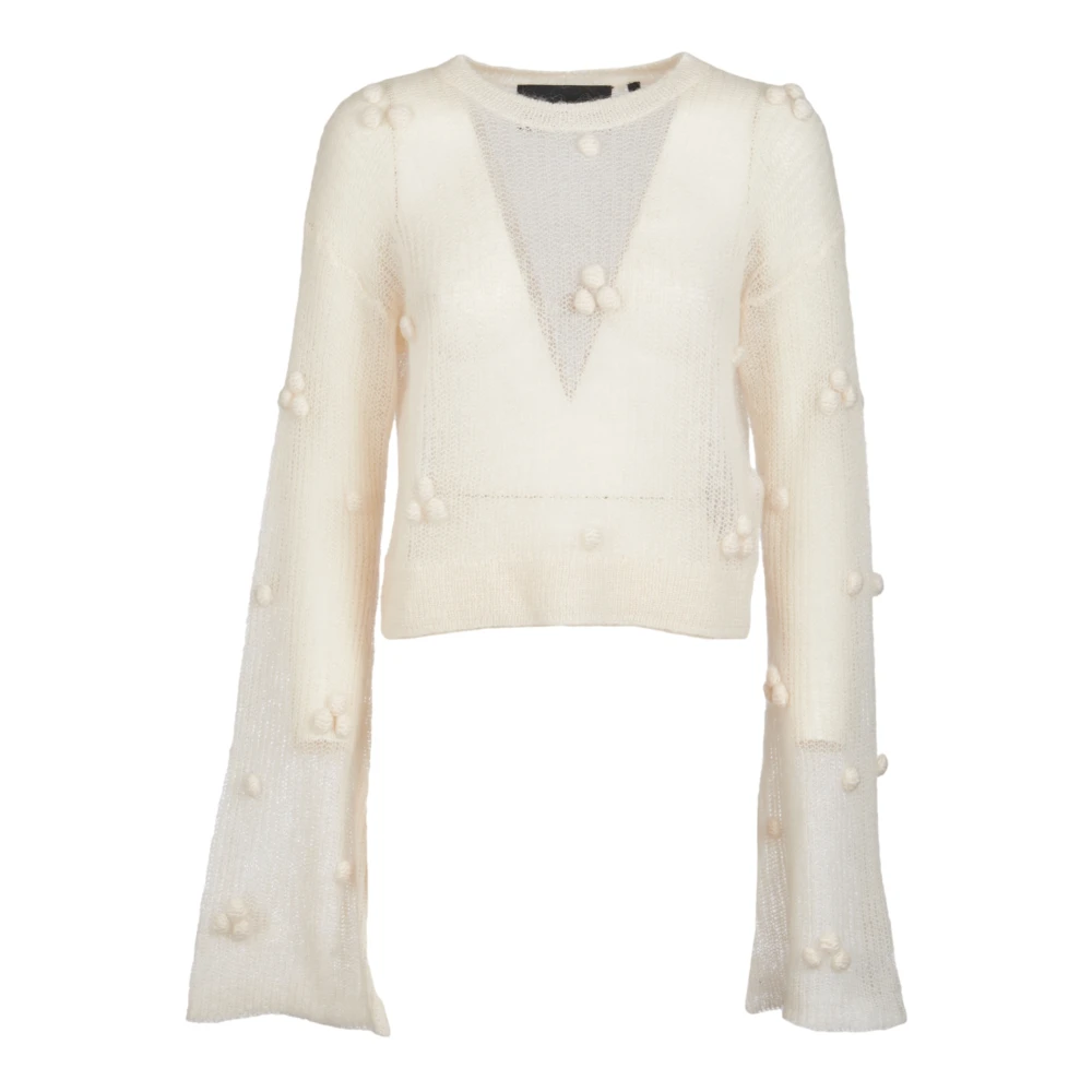 Rotate Birger Christensen Licht Gebreide Trui White Dames