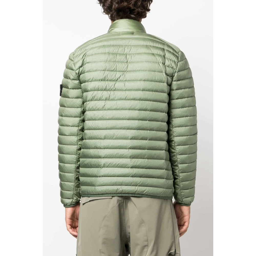 Stone Island Opvouwbare Groene Nylon Pufferjas Green Heren