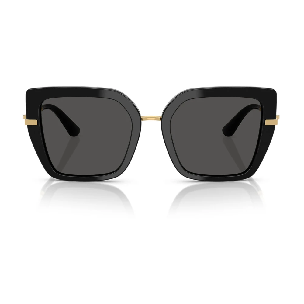 Dolce & Gabbana , Sunglasses, Female, Black, 53 Mm, Oversized Square Sunglasses