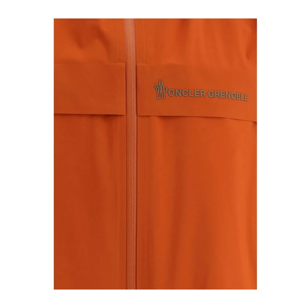Moncler Verstelbare Hoodie met Dubbele Rits Orange Heren
