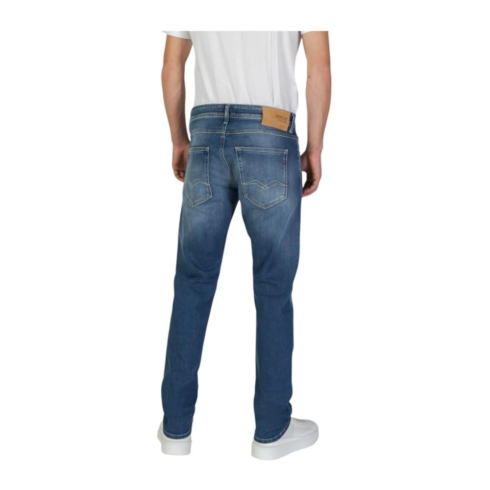 Replay Blauwe Comfort Katoenen Jeans Broek Blue Heren