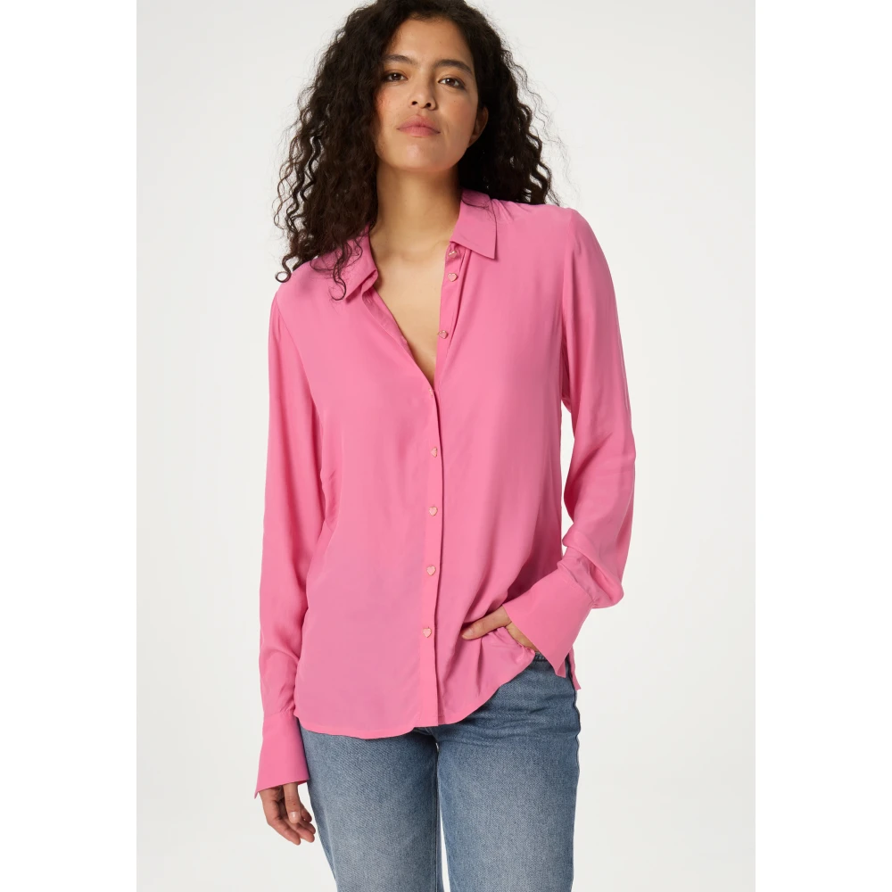 Fabienne Chapot Roze Hart Knoop Blouse Pink Dames
