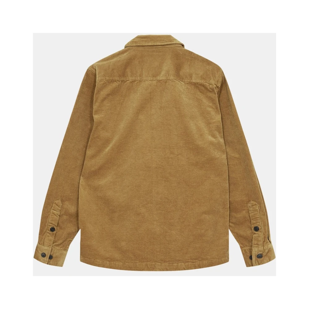 Anerkjendt Corduroy Overshirt Upgrade Stijlvol Lichtgewicht Jas Brown Heren