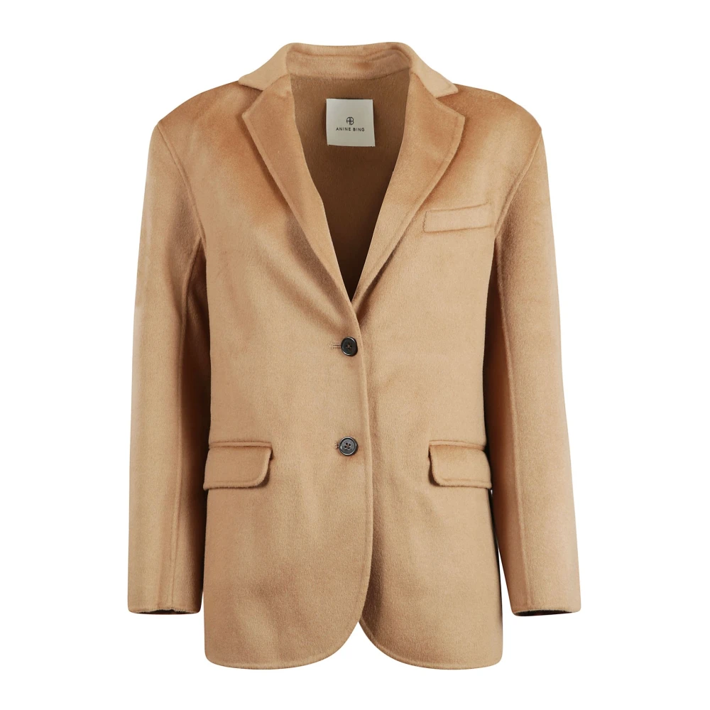 Anine Bing Kameel Cashmere Blend Blazer Brown Dames